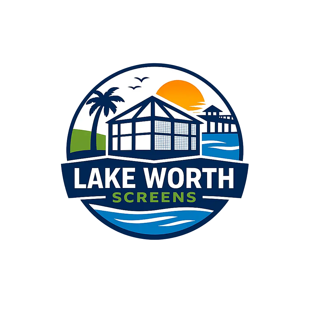 Lake Worth Screens logo for pool screen repair services in Lake Worth, FL.